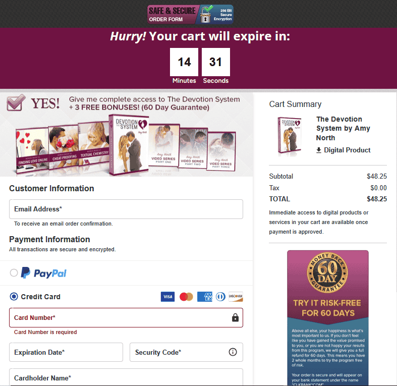 The Devotion System-order-page